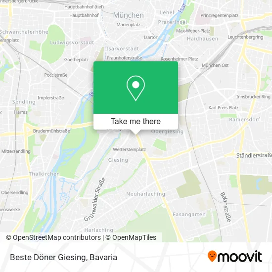 Карта Beste Döner Giesing