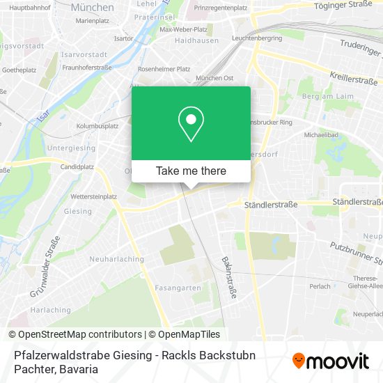 Pfalzerwaldstrabe Giesing - Rackls Backstubn Pachter map