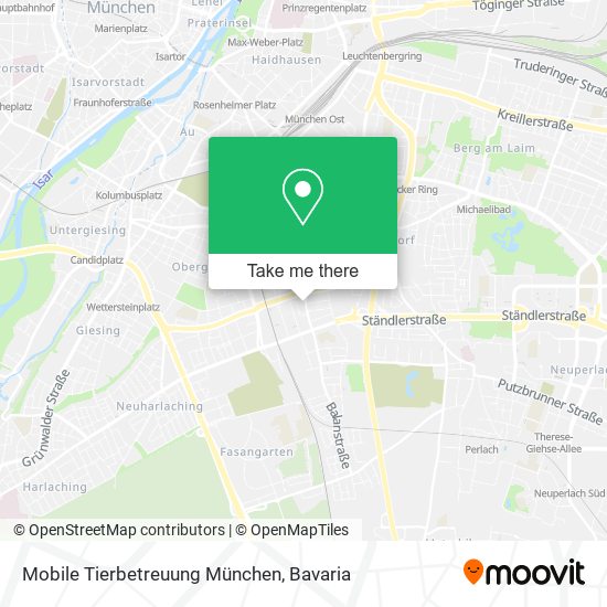 Mobile Tierbetreuung München map