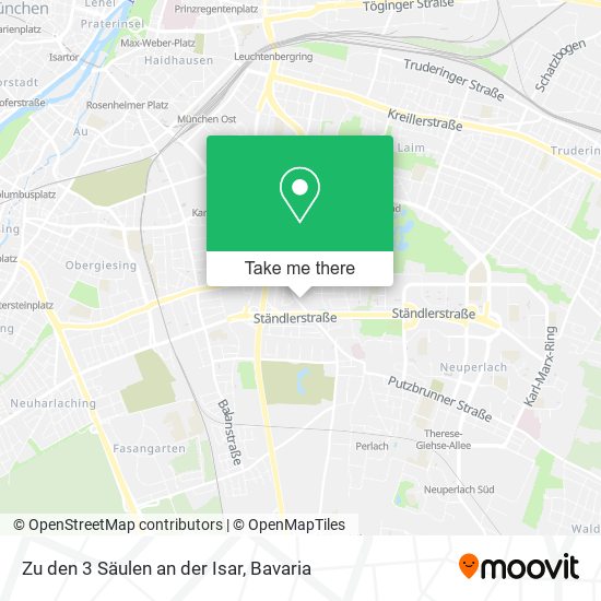 Zu den 3 Säulen an der Isar map