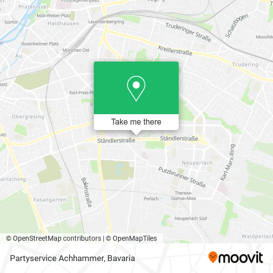 Карта Partyservice Achhammer