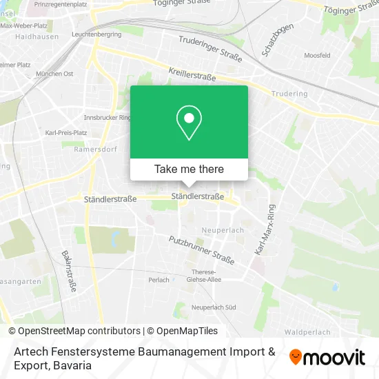 Карта Artech Fenstersysteme Baumanagement Import & Export