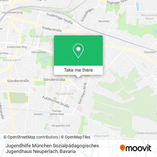 Jugendhilfe München Sozialpädagogisches Jugendhaus Neuperlach map
