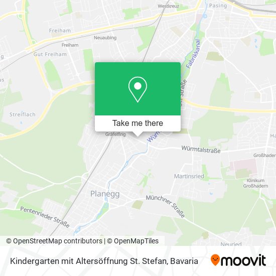 Kindergarten mit Altersöffnung St. Stefan map