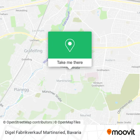 Карта Digel Fabrikverkauf Martinsried