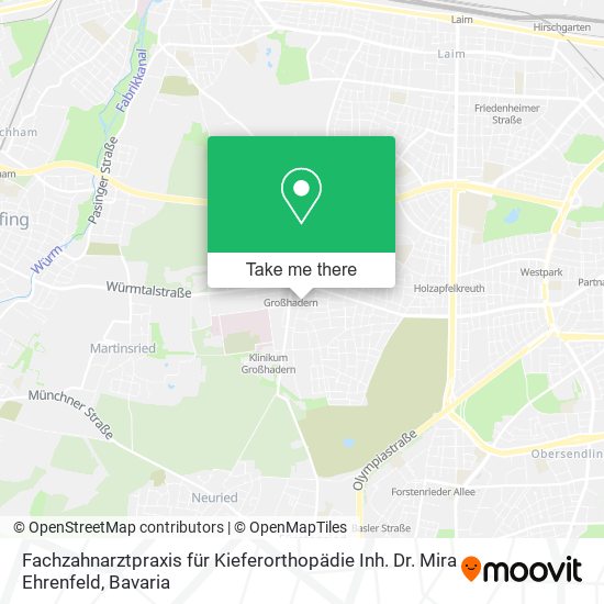 Fachzahnarztpraxis für Kieferorthopädie Inh. Dr. Mira Ehrenfeld map