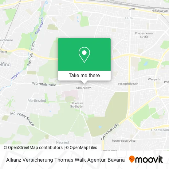 Карта Allianz Versicherung Thomas Walk Agentur