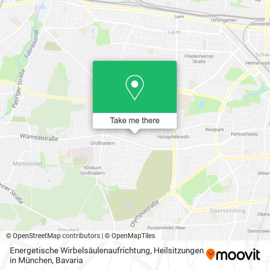 Energetische Wirbelsäulenaufrichtung, Heilsitzungen in München map