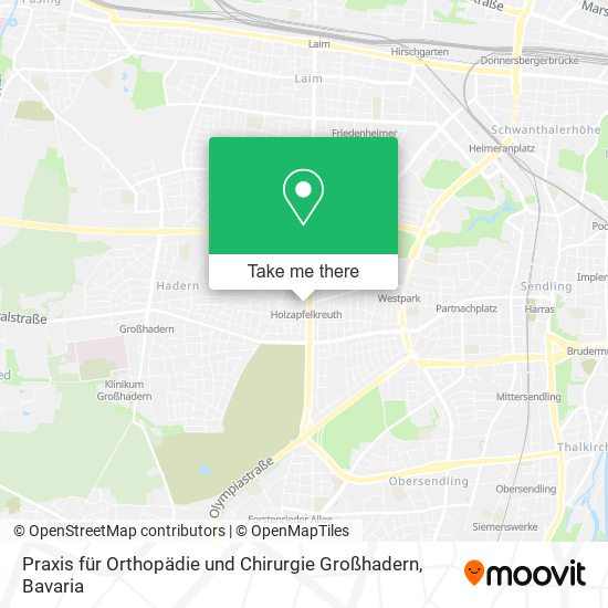 Praxis für Orthopädie und Chirurgie Großhadern map