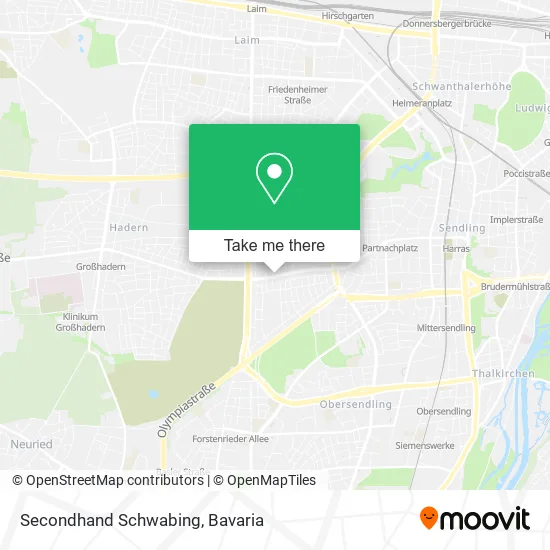 Карта Secondhand Schwabing