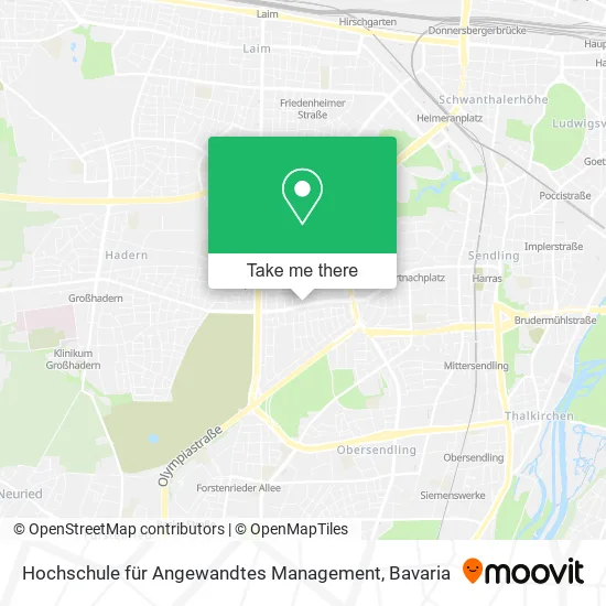 Карта Hochschule für Angewandtes Management