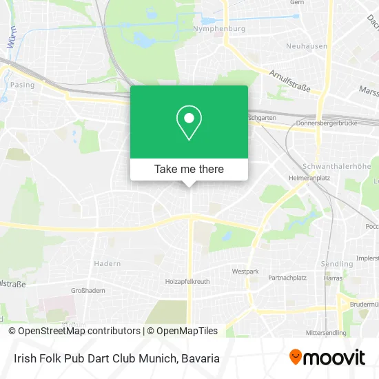 Карта Irish Folk Pub Dart Club Munich