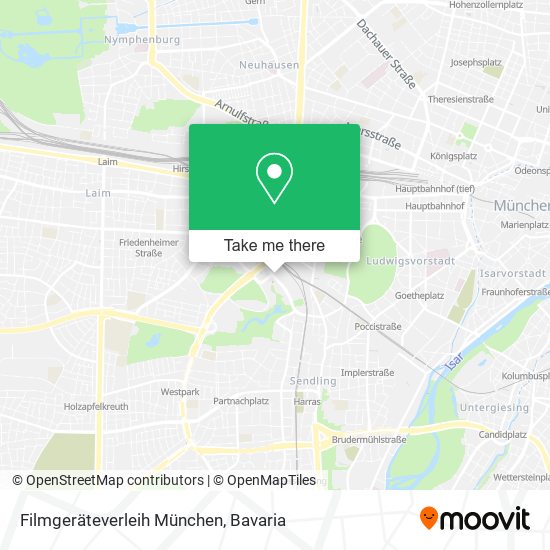 Filmgeräteverleih München map