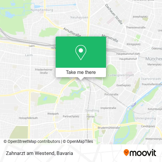 Карта Zahnarzt am Westend