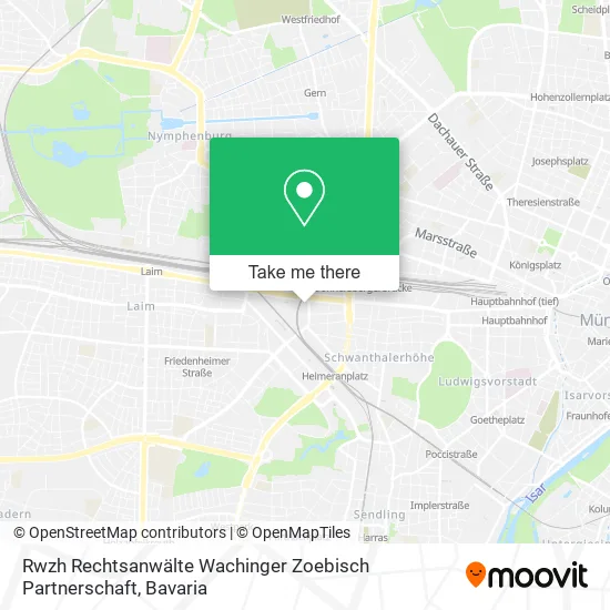 Карта Rwzh Rechtsanwälte Wachinger Zoebisch Partnerschaft