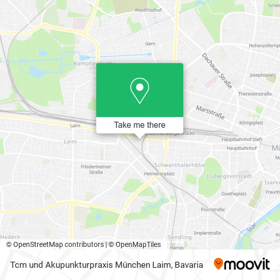Карта Tcm und Akupunkturpraxis München Laim