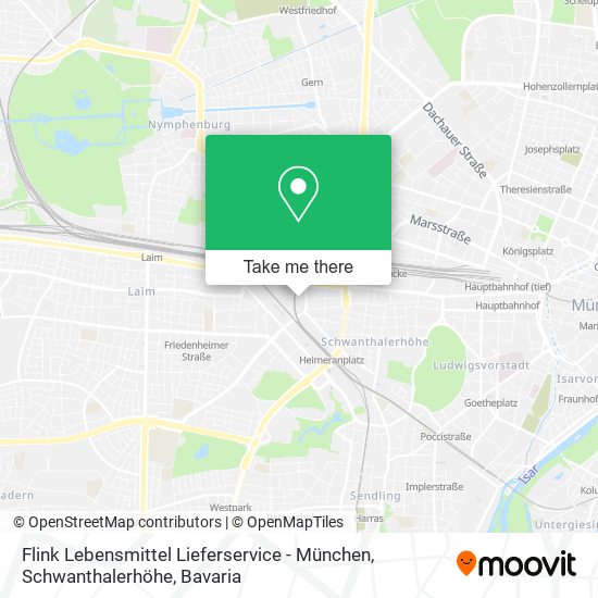 Flink Lebensmittel Lieferservice - München, Schwanthalerhöhe map