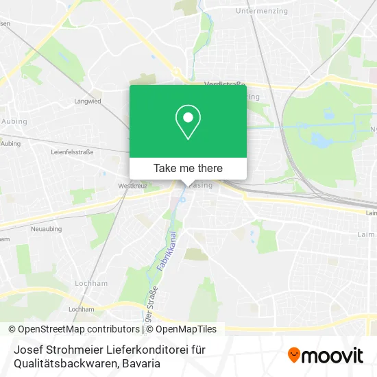 Карта Josef Strohmeier Lieferkonditorei für Qualitätsbackwaren