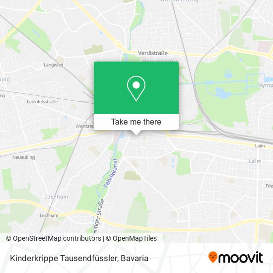 Kinderkrippe Tausendfüssler map