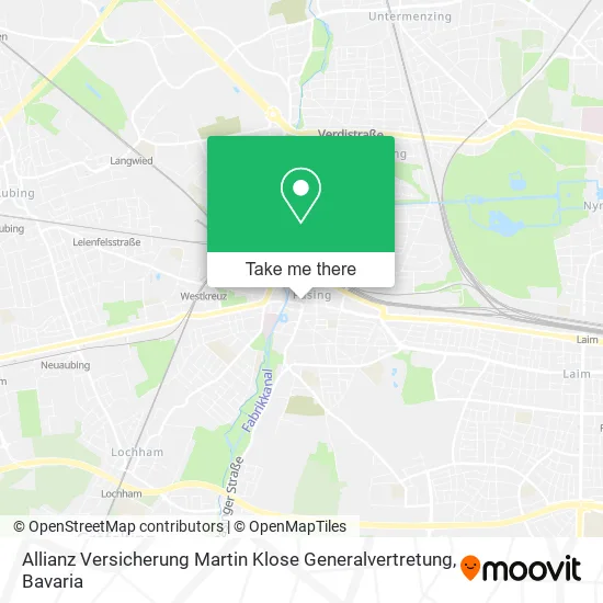 Карта Allianz Versicherung Martin Klose Generalvertretung