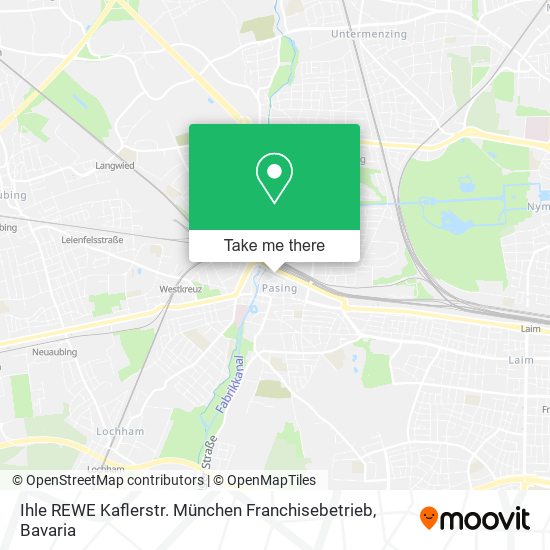 Карта Ihle REWE Kaflerstr. München Franchisebetrieb