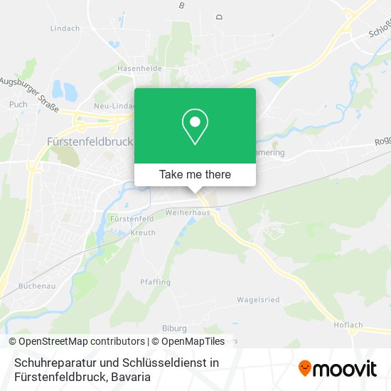 Schuhreparatur und Schlüsseldienst in Fürstenfeldbruck map