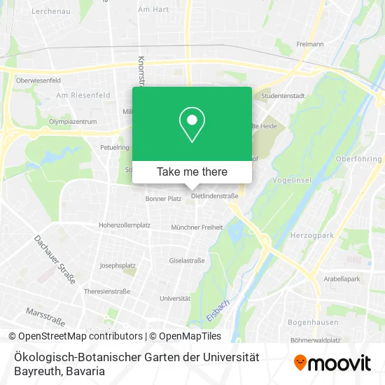 Карта Ökologisch-Botanischer Garten der Universität Bayreuth