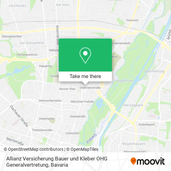 Карта Allianz Versicherung Bauer und Kleber OHG Generalvertretung