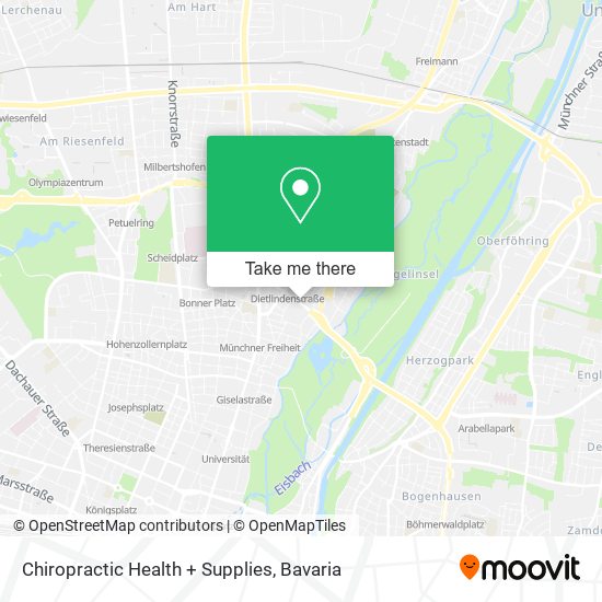 Chiropractic Health + Supplies map