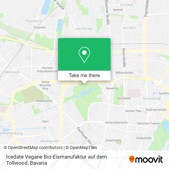 Icedate Vegane Bio-Eismanufaktur auf dem Tollwood map