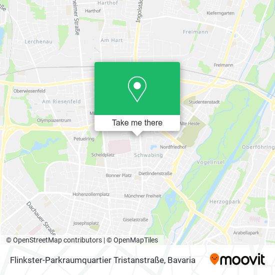 Flinkster-Parkraumquartier Tristanstraße map
