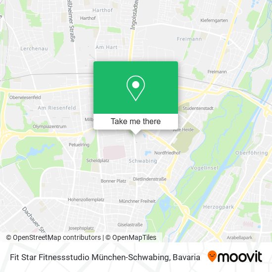 Fit Star Fitnessstudio München-Schwabing map
