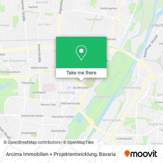 Arcima Immobilien + Projektentwicklung map
