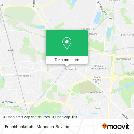 Карта Frischbackstube Moosach