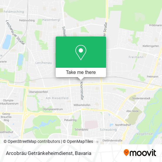 Arcobräu Getränkeheimdienst map