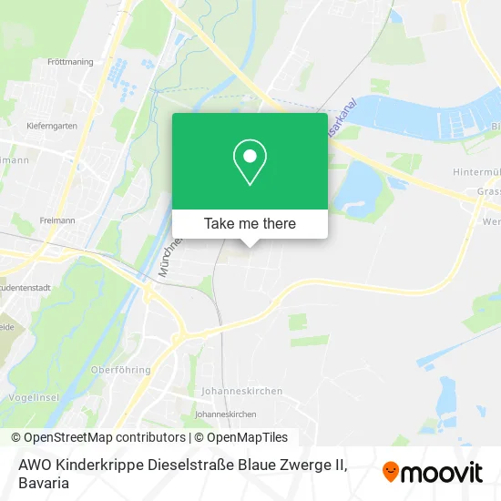 Карта AWO Kinderkrippe Dieselstraße Blaue Zwerge II