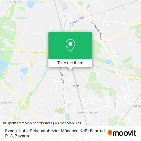 Evang.-Luth. Dekanatsbezirk München Kdör Fahrrad R18 map