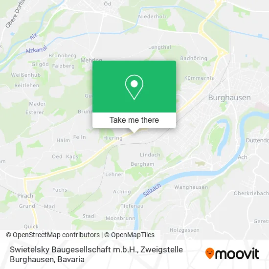 Карта Swietelsky Baugesellschaft m.b.H., Zweigstelle Burghausen