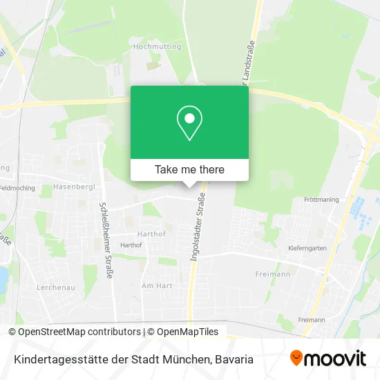 Карта Kindertagesstätte der Stadt München