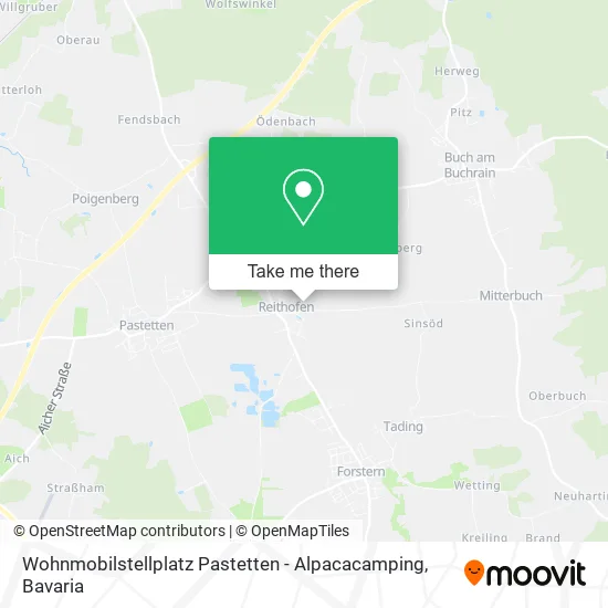 Карта Wohnmobilstellplatz Pastetten - Alpacacamping
