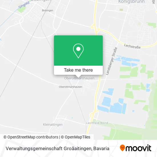 Карта Verwaltungsgemeinschaft Groãaitingen