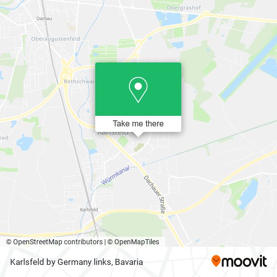 Karlsfeld by Germany links map