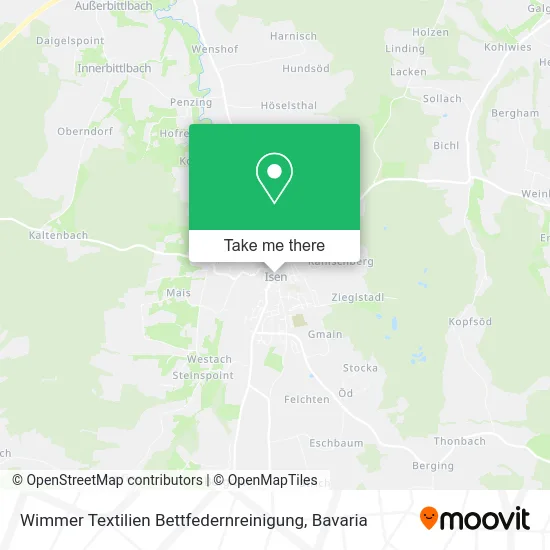 Карта Wimmer Textilien Bettfedernreinigung