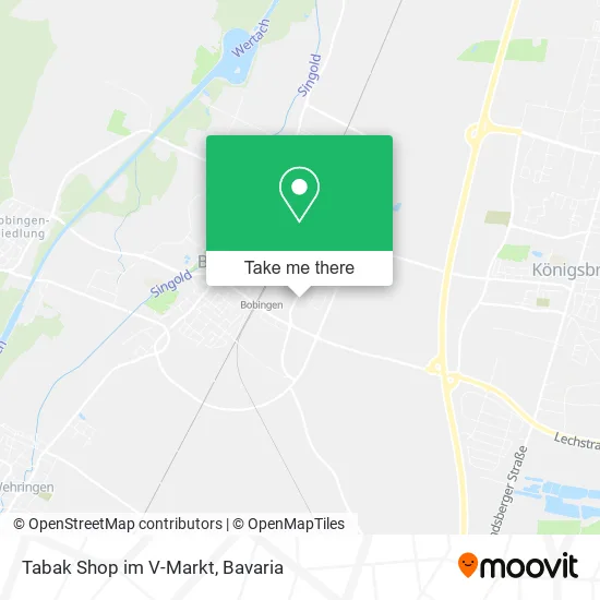 Карта Tabak Shop im V-Markt