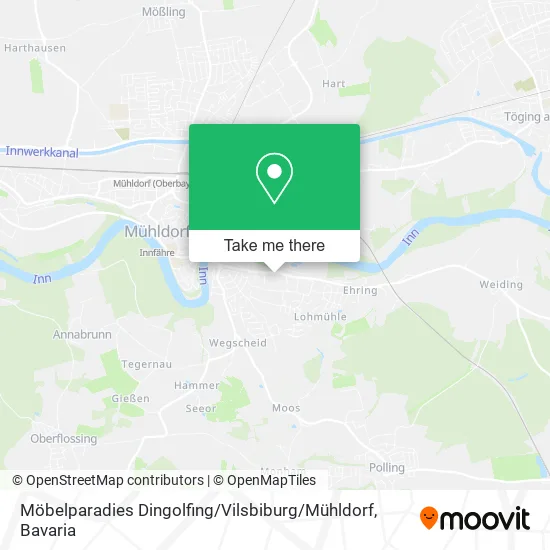 Карта Möbelparadies Dingolfing / Vilsbiburg / Mühldorf