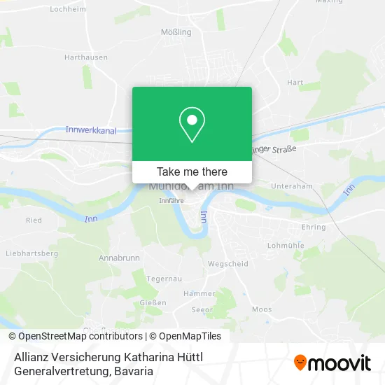 Карта Allianz Versicherung Katharina Hüttl Generalvertretung