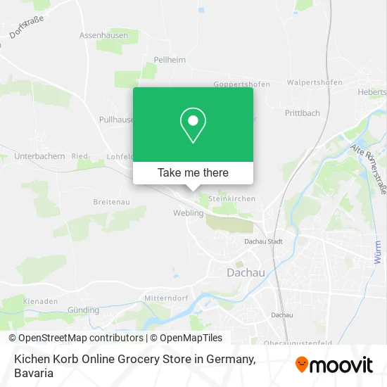 Карта Kichen Korb Online Grocery Store in Germany