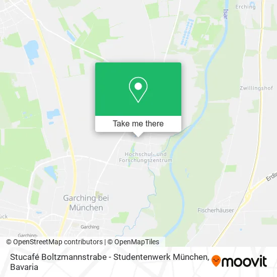 Карта Stucafé Boltzmannstrabe - Studentenwerk München