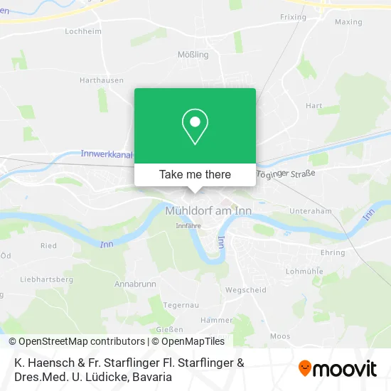 Карта K. Haensch & Fr. Starflinger Fl. Starflinger & Dres.Med. U. Lüdicke