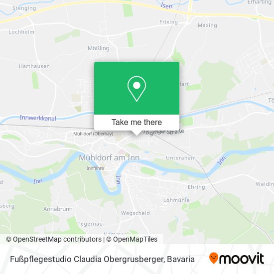 Fußpflegestudio Claudia Obergrusberger map